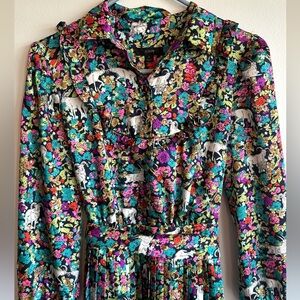 J. Crew Pleated Midi Dress